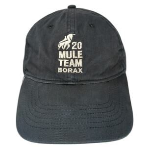 KC Caps Baseball Cap Black One Size 20 Mule Team Embroidered Cotton Hat